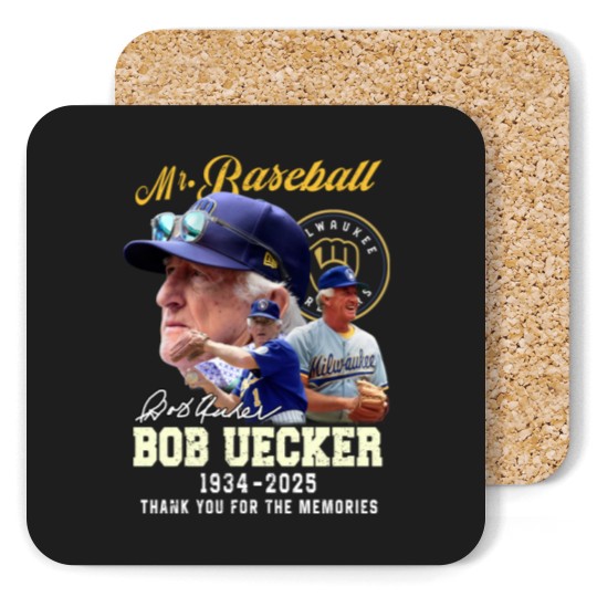Discover Bob Uecker Mr. Baseball 1934-2025 Thank You - Bob Uecker Mr Baseball 1934 2025 - Coasters