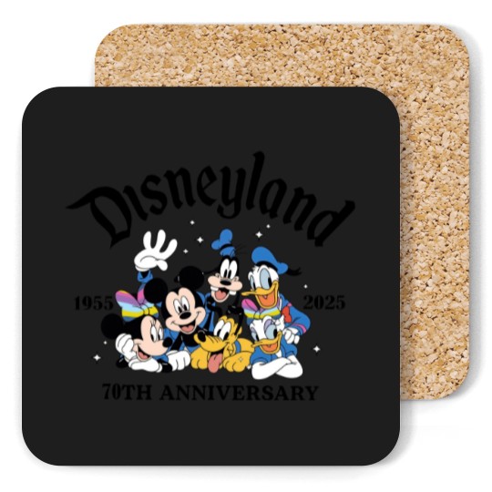 Discover Disneyyland 70th Anniversary Coasters, Castle Platinum Celebration 1955-2025 Coasters
