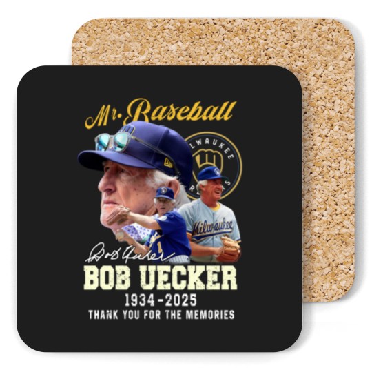 Discover Bob Uecker Baseball 1934-2025 Thank You T- Coasters