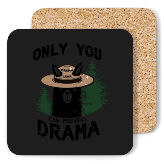 Discover Only You Can Avoid the Drama, Llama Smokey Parody, Llama Super Soft Coasters