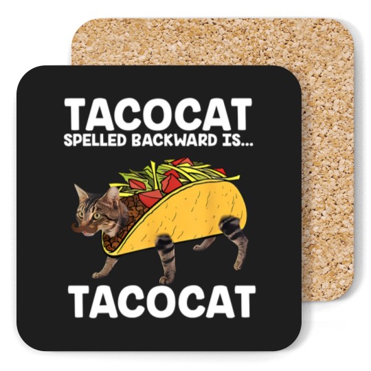 Discover Funny Taco Cat Vintage Coasters