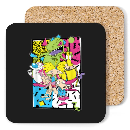 Discover Old School Cartoons 90's Coasters