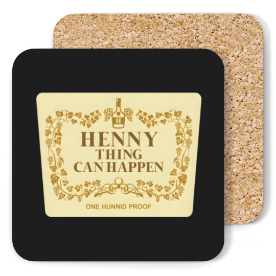 Discover Henny Thing Can Happen Label Family Chrismast Present Gift Coasters