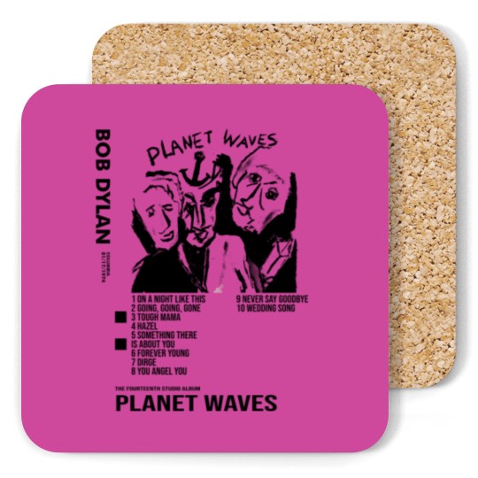 Discover Bob Dylan - Planet Waves Album Poster Coasters