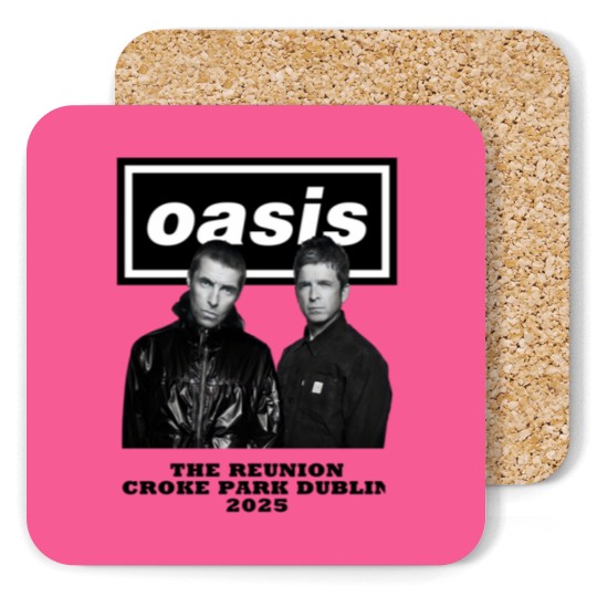 Discover Oasis Croke Park Dublin 2025 The Reunion graphic Coasters