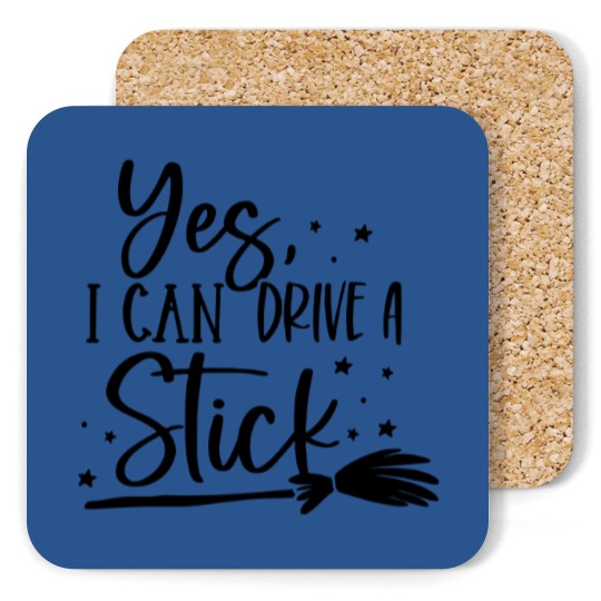 Discover I drive Stick Coasters, Halloween Coasters, Cute Halloween Coasters