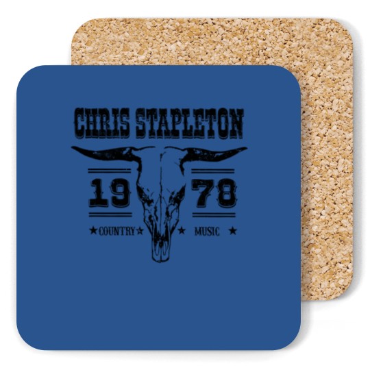 Discover Chris Stapleton ESTD 1978 Coasters, Chris Stapleton Bullhead
