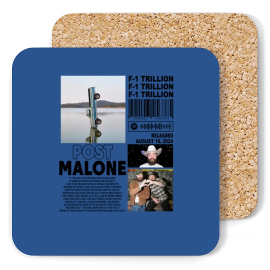 Discover Post Malone Coasters, F-1 Trillion Album Vintage Coasters