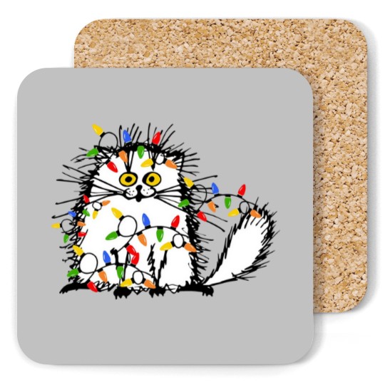 Discover Christmas Funny Cat Coasters, Funny Cat Coasters