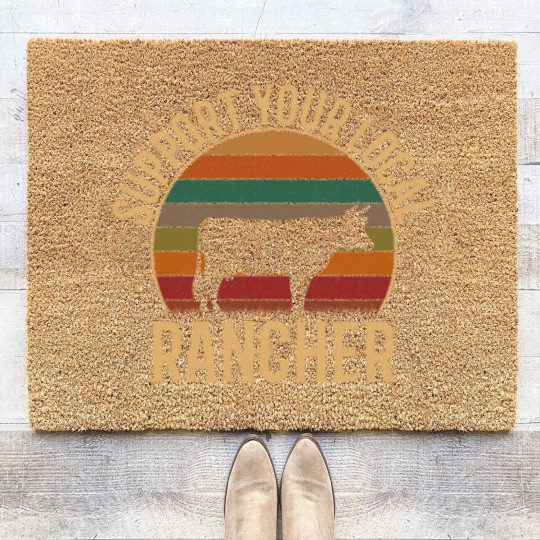 Discover support your local rancher, cattle rancher Coir Doormats
