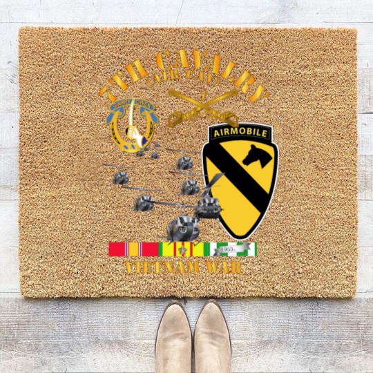 Discover 7th Cavalry (Air Cav) - 1st Cav Division w SVC - Air Assault - Coir Doormats