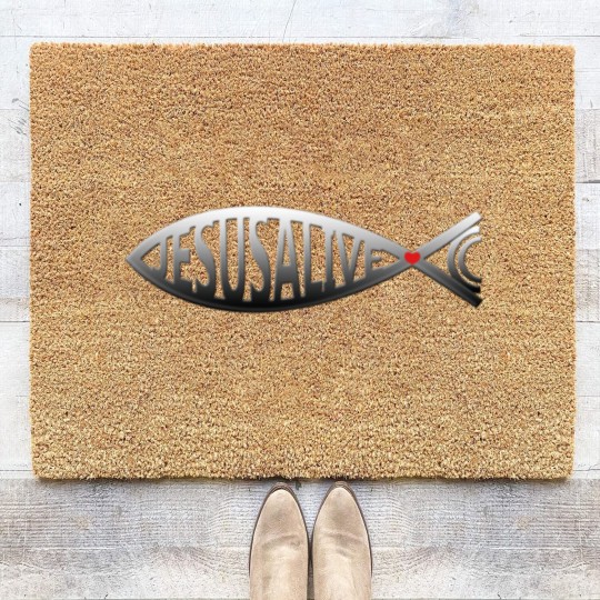Discover JESUS FISH Coir Doormats