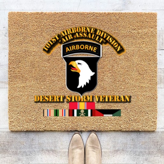 Discover Army 101st Airborne Division Desert Storm Veteran Coir Doormats