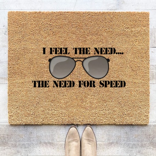 Discover Feel the Need for Speed, Top Gun Coir Doormats