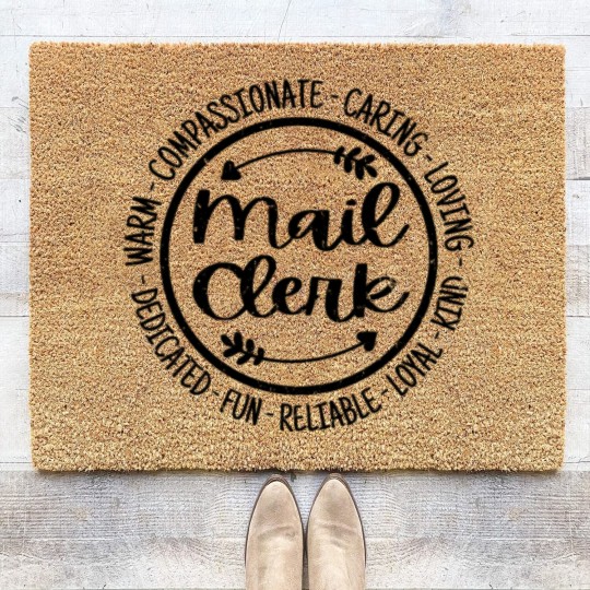 Discover Mail Clerk Vintage Gift Coir Doormats