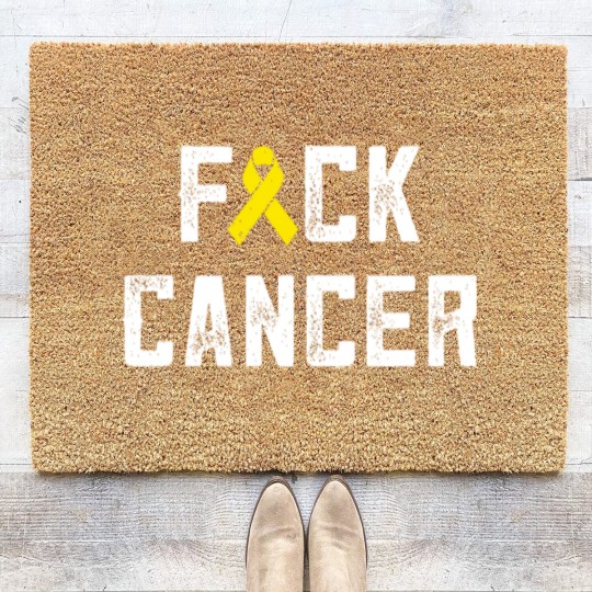 Discover Fck Cancer Funny Chemo Chemotherapy Battle Cancer Coir Doormats