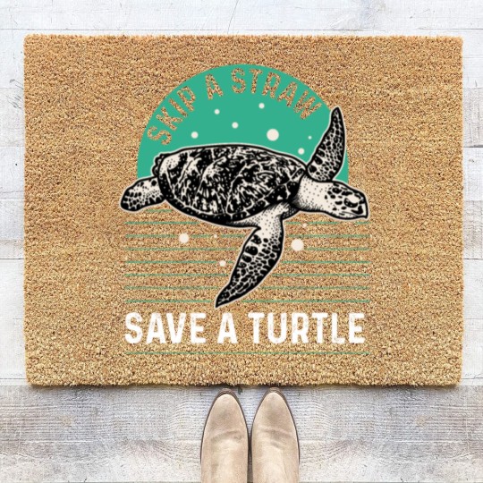 Discover Sea Turtle Turtles Hawaii Ocean Sealife Gift Coir Doormats