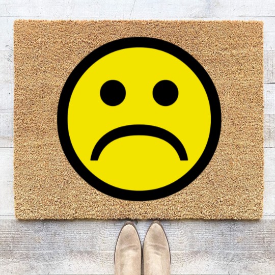 Discover Sad Face Coir Doormats