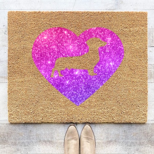 Discover Cute Dachshund Wiener Dog Heart Gift For Girls And Coir Doormats