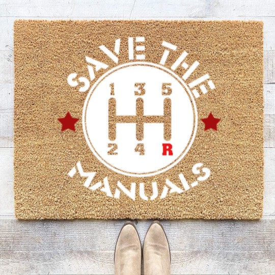 Discover Save The Manuals Coir Doormats
