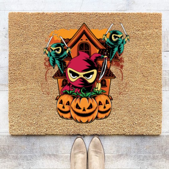 Discover Halloween Ninja Costume Pumpkin Cute Ninja Kids Coir Doormats