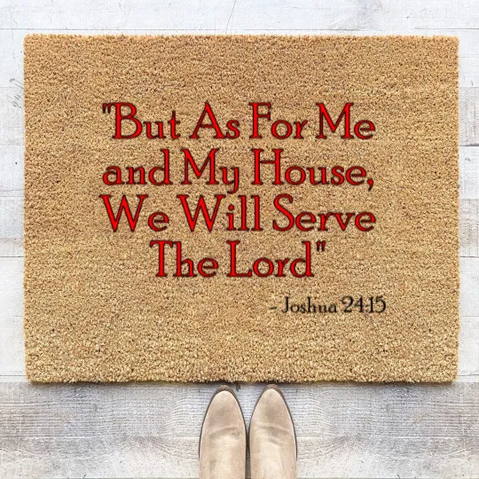 Discover Joshua 24:15 Coir Doormats