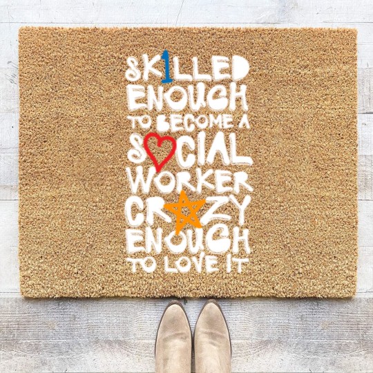 Discover Skilled Social Worker Coir Doormats