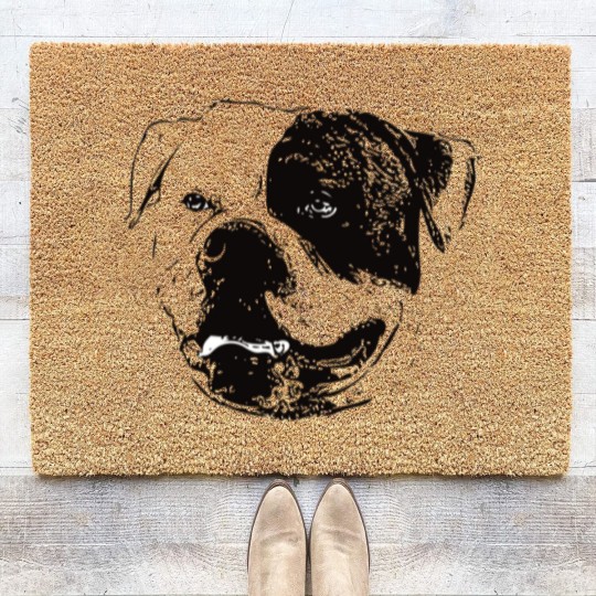 Discover American Bulldog Face Coir Doormats