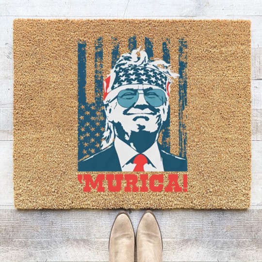 Discover Donald Trump Coir Doormats Murica 4th of July Patriotic American Party USA Coir Doormats