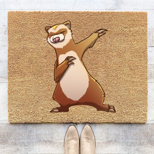 Discover Ferret Gift For Kids Men Women Dabbing Dance Hip-hop Coir Doormats