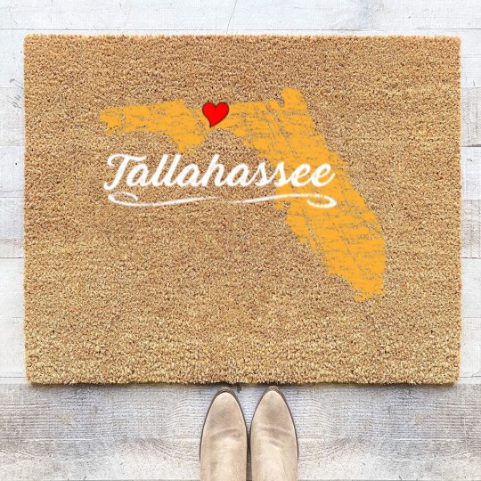 Discover City of Tallahassee Florida | Vacation Souvenir - Graphic Coir Doormats