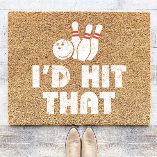 Discover Bowling Coir Doormats - I'd Hit That - Vintage - Gift For Bowlers Coir Doormats