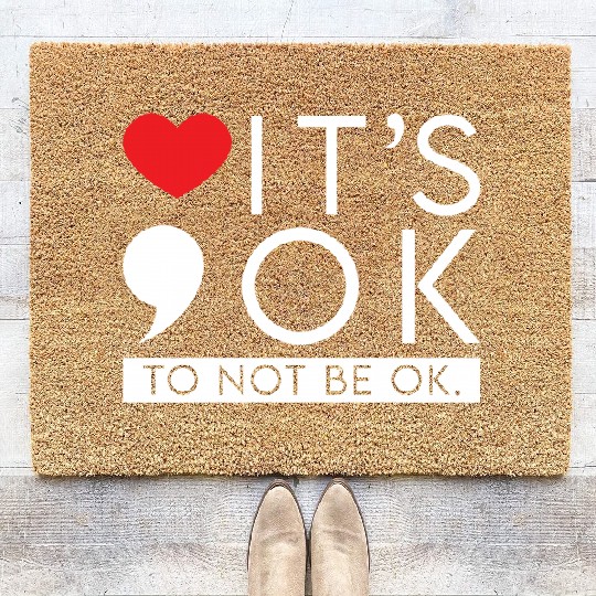 Discover Green Ribbon Warrior & Supporters - Mental Health Awareness Coir Doormats