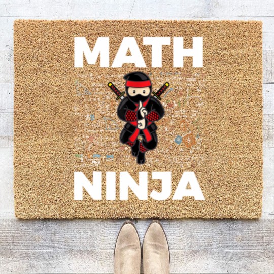 Discover Math Ninja Coir Doormats For Mathematics Teacher Student
