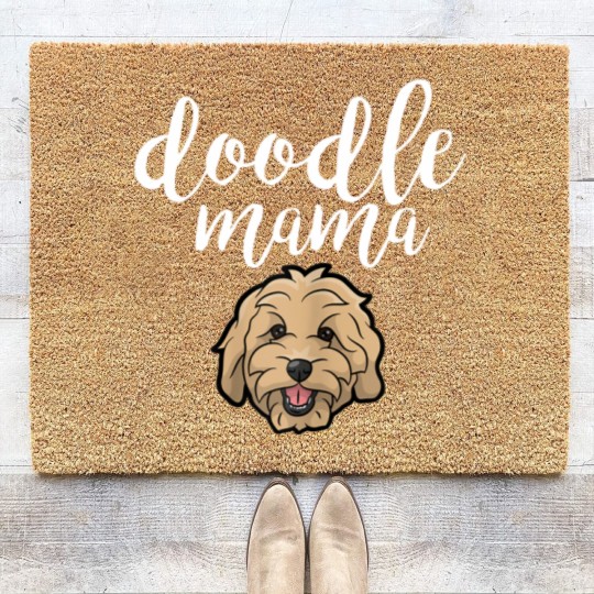 Discover Goldendoodle Mama Doodle Mom Cute Goldendoodle Gift Coir Doormats