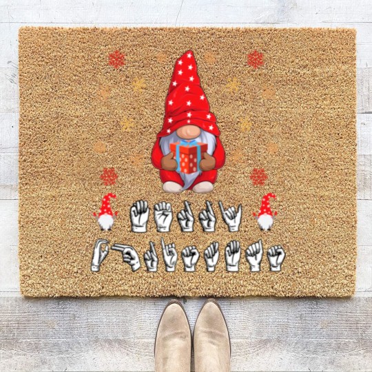 Discover Asl Merry Christmas American Sign Language Coir Doormats