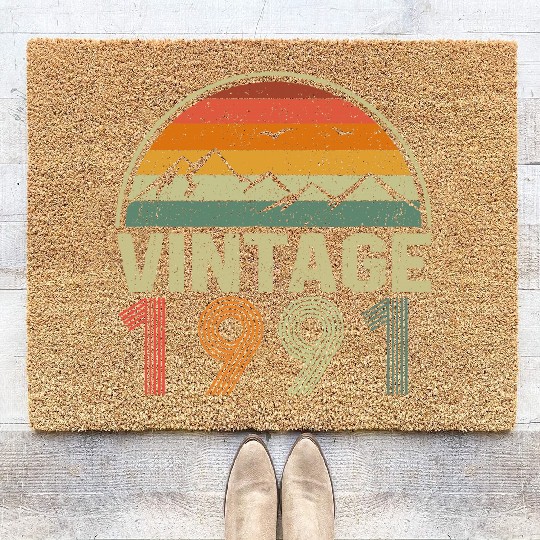 Discover Classic 30th Birthday Gift Idea Vintage 1991 Coir Doormats