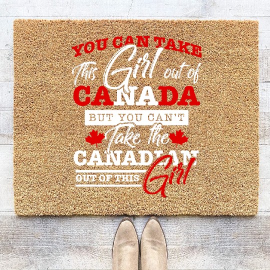 Discover Canadian Girl Women Gifts Maple Leaf Canada Coir Doormats