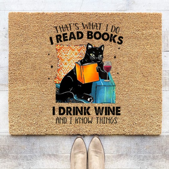 Discover I Read Books I Drink Wine & I Know Things Coir Doormats
