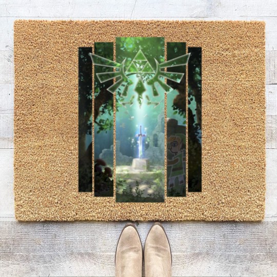Discover Nintendo Zelda The Master Sword Lost Woods Artwork Coir Doormats