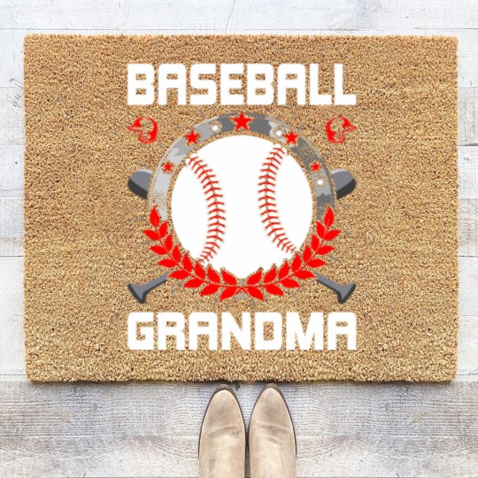 Discover Baseball Grandma Baseball Lover Coir Doormats