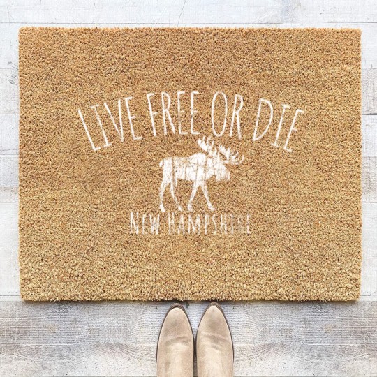 Discover Live Free or Die New Hampshire Coir Doormats