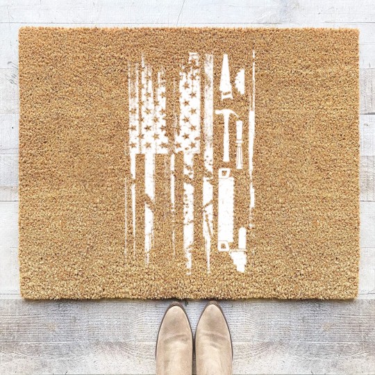 Discover American Flag Woodworking Coir Doormats