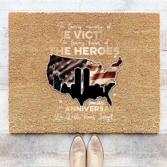 Discover September 11th 20th Anniversary We Will Never Forget Coir Doormats 9/11 20th Coir Doormats Coir Doormats