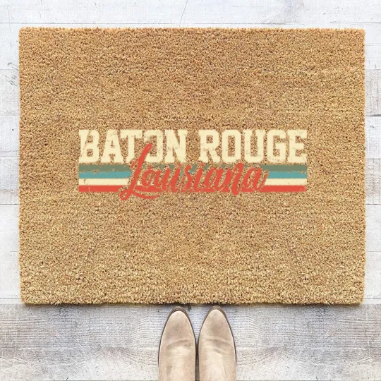Discover Baton Rouge Louisiana Vintage Gift Coir Doormats