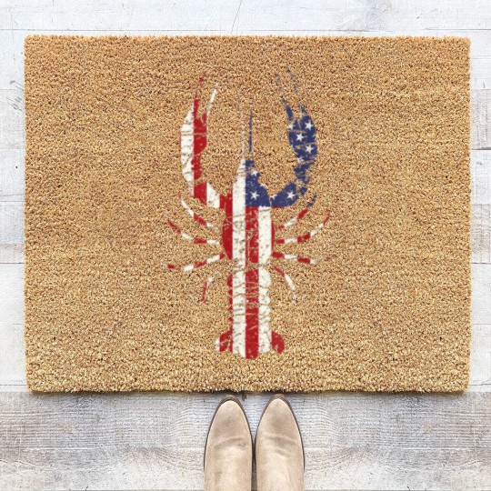 Discover Crawfish Coir Doormats Mardi Gras Coir Doormats Fleur De Lis Crawfish Coir Doormats American Flag
