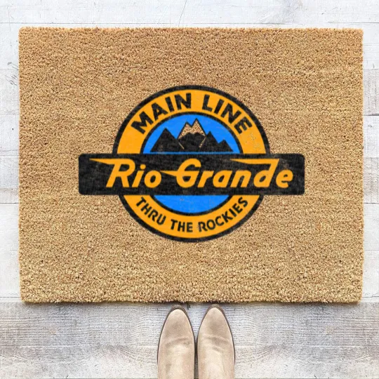 Discover D&RGW Denver and Rio Grande Western Railroad - Rio Grande - Coir Doormats
