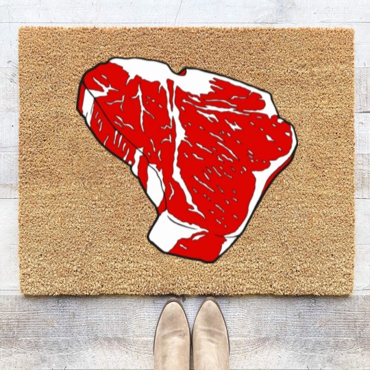 Discover T-Bone Steak Coir Doormats