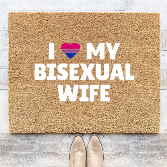 Discover Bisexual Pride - I Love My Bisexual Wife Coir Doormats