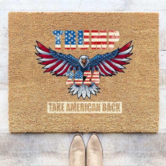 Discover Trump 2024 Flag Take America Back Men Women - Trump 2024 Coir Doormats